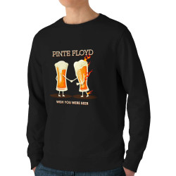 Sweat homme bio col rond noir Pinte Floyd (Gondrax,Alcool,Humour)