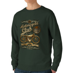 Sweat homme bio col rond vert foncé 1837 - Motorcycle Club (Gondrax,1837,Moto,Steam Punk,Moto)
