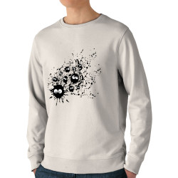 Sweat homme bio col rond naturel Les Taches (Fourre-tout,Humour)