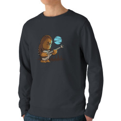 Sweat homme bio col rond gris anthracite Chewbacca Blues (Le Duc,Films/Séries,Star Wars)