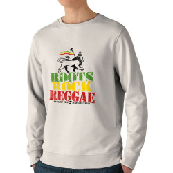Sweat homme bio col rond naturel Roots Rock Reggae (Gondrax,Reggae)