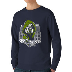 Sweat homme bio col rond bleu marine Kore Generation (E Cone,teufeur)