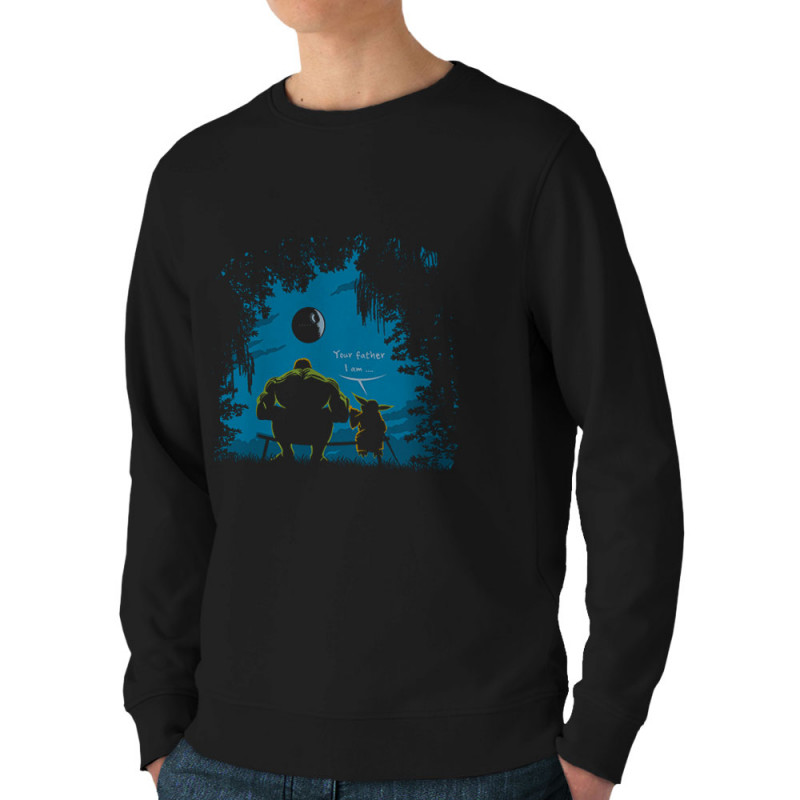 Sweat homme bio col rond noir Hulk Father (Trabe,Humour,Films/Séries,Star Wars)