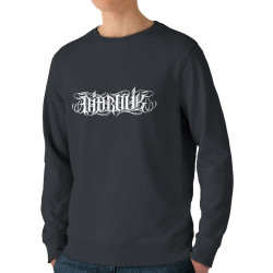 Sweat homme bio col rond gris anthracite Wire Lettering (Diabolik)