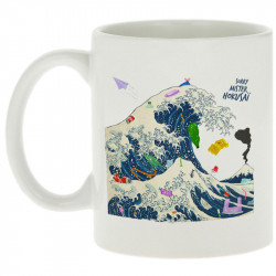 Mug blanc Sorry Mr Hokusaï (Gondrax,Ecologie,Musée,Humour,Hokusaï)