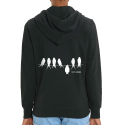 Sweat femme zippé à capuche coton bio noir Stay Rebel (Gondrax,Animaux,Humour,Stay)