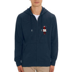 Sweat homme zippé à capuche coton bio bleu marine Deadpool - Not Today (Le Duc,Films/Séries)