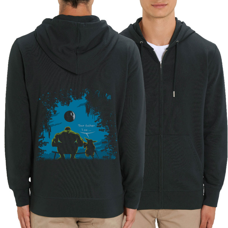 Sweat homme zippé à capuche coton bio noir Hulk Father (Trabe,Humour,Films/Séries,Star Wars)