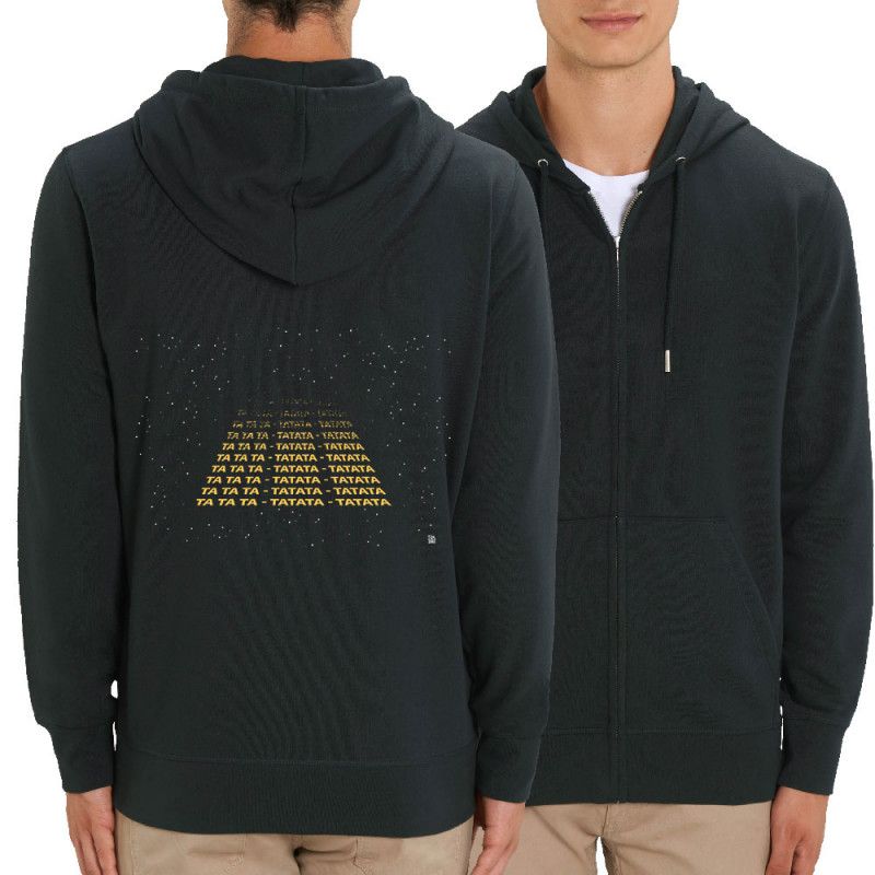 Sweat homme zippé à capuche coton bio noir Tatata Tatata Tatata (Trabe,Humour,Films/Séries,Star Wars)
