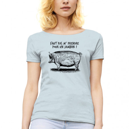 T-shirt femme col large "Me...