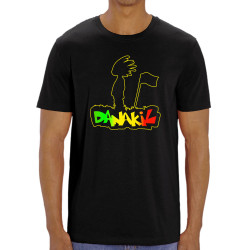 T-shirt homme coton bio noir Danakil - Silhouette Flag (Danakil,Reggae)