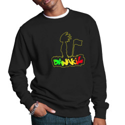 Sweat homme col rond noir Danakil - Silhouette Flag (Danakil,Reggae)