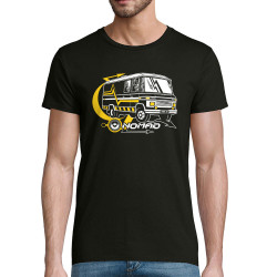 T-shirt homme coton bio noir Nomad (E Cone,teufeur)