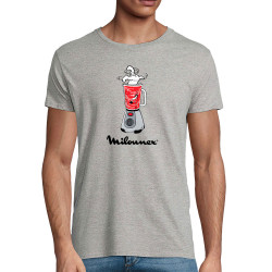 T-shirt homme coton bio gris chiné Milounex (Mattdez,Humour,Fruits & Légumes)