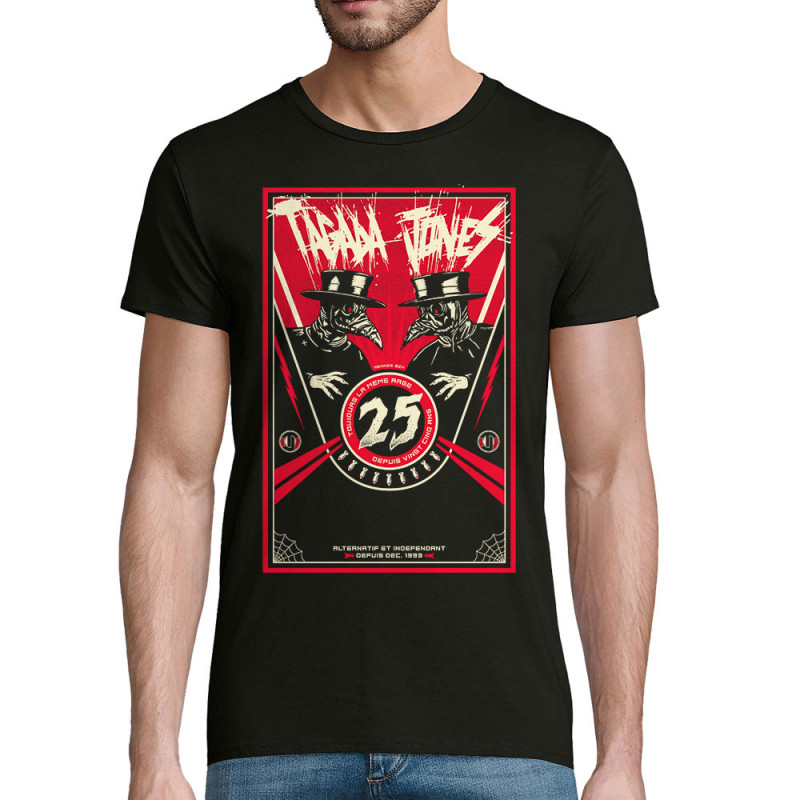 T-shirt homme coton bio noir Tagada Jones - Toujours la même rage (Tagada Jones)