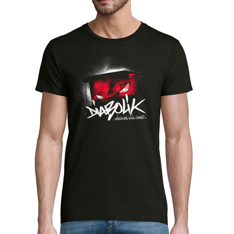 T-shirt homme coton bio noir Diabolik - Spy Eyes (Diabolik)