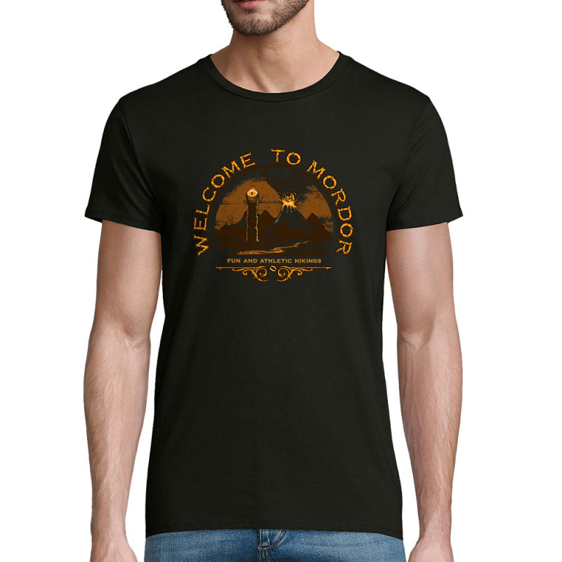 T-shirt homme coton bio noir Welcome to Mordor (Le Duc,Films/Séries)