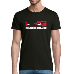 T-shirt homme coton bio noir Diabolik - Heros (Diabolik)