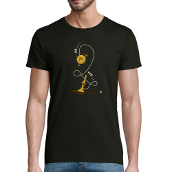 T-shirt homme coton bio noir Bilboquet (Trabe,Humour)