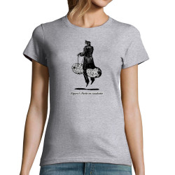 T-shirt femme gris chiné Partir en cacahuète (Blacksquare,Humour,Partir en …)