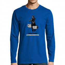 T-shirt homme manches longues bleu royal Partir en cacahuète (Blacksquare,Humour,Partir en …)