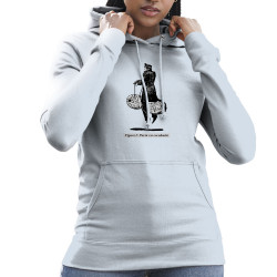 Sweat femme à capuche bleu ciel Partir en cacahuète (Blacksquare,Humour,Partir en …)