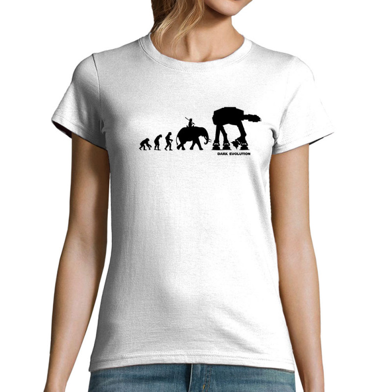 T-shirt femme blanc Dark Evolution (Gondrax,Films/Séries,Evolution,Star Wars)