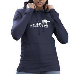 Sweat femme à capuche bleu marine Dark Evolution (Gondrax,Films/Séries,Evolution,Star Wars)