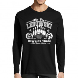 T-shirt homme manches longues noir Big Lebowski College (Films/Séries)