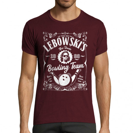 T-shirt homme fit bordeaux Big Lebowski (Films/Séries)