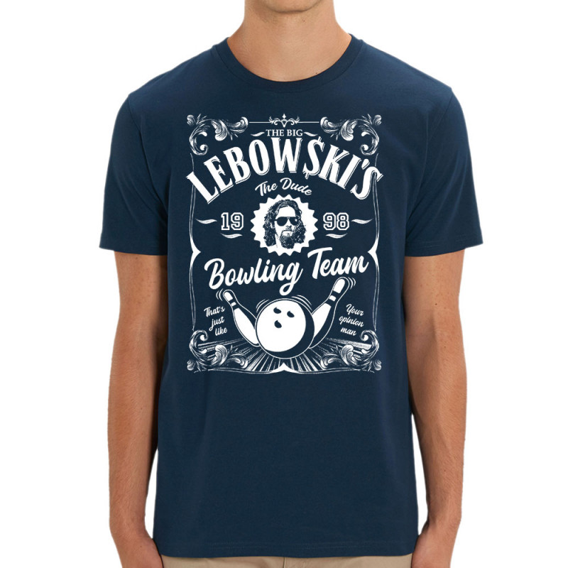 T-shirt homme coton bio bleu marine Big Lebowski (Films/Séries)