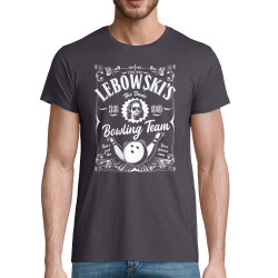 T-shirt homme coton bio gris souris Big Lebowski (Films/Séries)