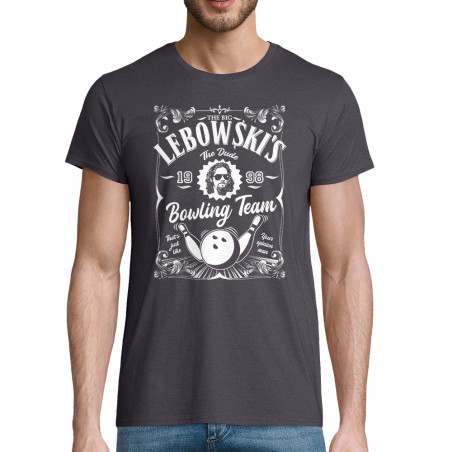 T-shirt homme coton bio gris souris Big Lebowski (Films/Séries)