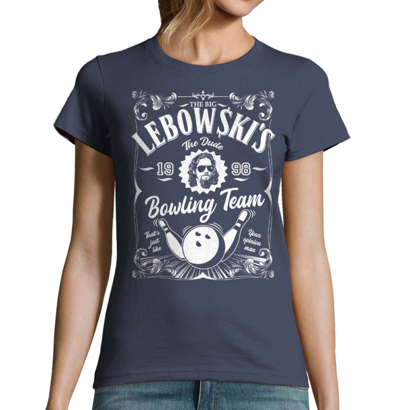 T-shirt femme bleu denim Big Lebowski (Films/Séries)