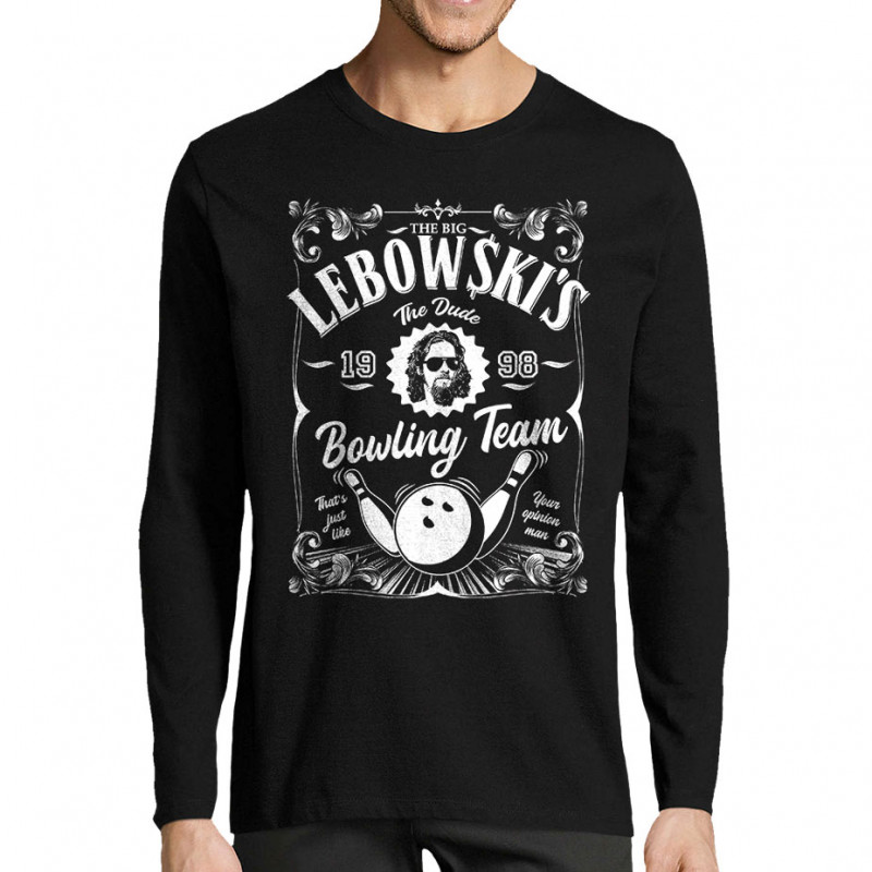 T-shirt homme manches longues noir Big Lebowski (Films/Séries)