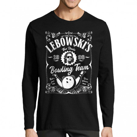 T-shirt homme manches longues noir Big Lebowski (Films/Séries)