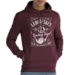Sweat homme à capuche coton bio bordeaux Big Lebowski (Films/Séries)