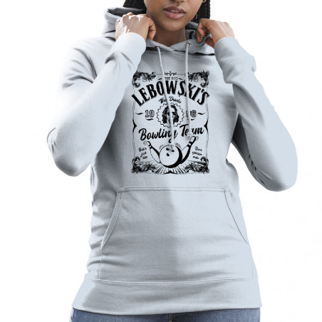 Sweat femme à capuche bleu ciel Big Lebowski (Films/Séries)
