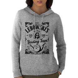 Sweat femme à capuche coton bio gris chiné Big Lebowski (Films/Séries)