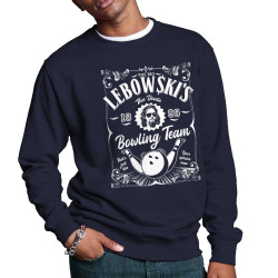 Sweat homme col rond bleu marine Big Lebowski (Films/Séries)