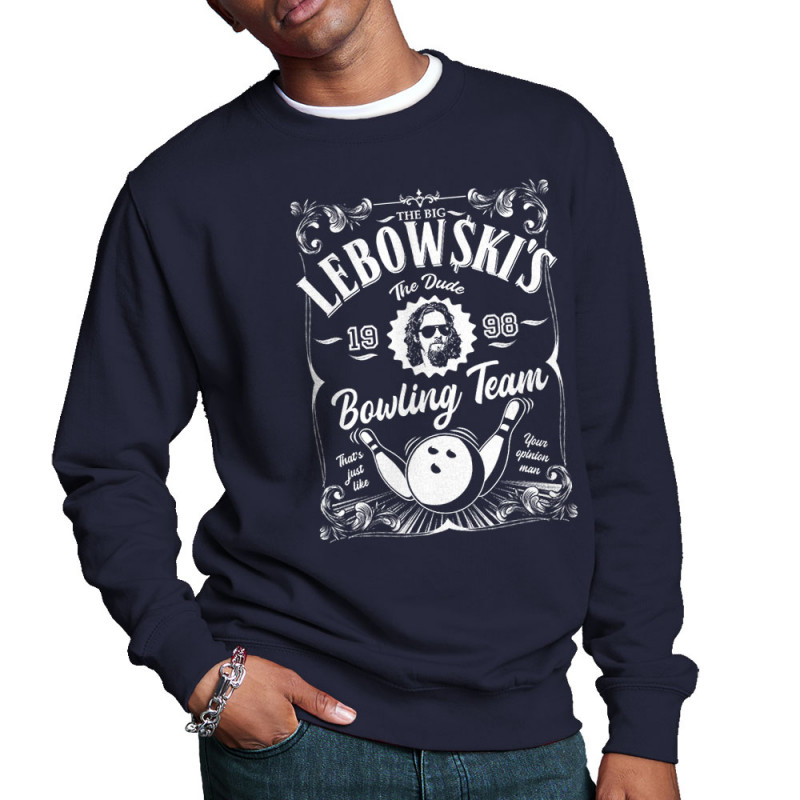 Sweat homme col rond bleu marine Big Lebowski (Films/Séries)