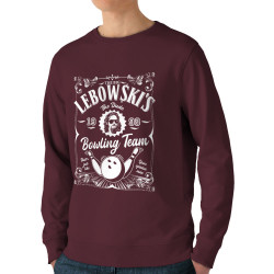 Sweat homme bio col rond bordeaux Big Lebowski (Films/Séries)
