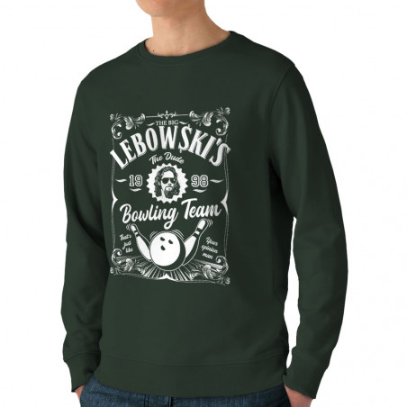 Sweat homme bio col rond vert foncé Big Lebowski (Films/Séries)