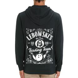 Sweat homme zippé à capuche coton bio noir Big Lebowski (Films/Séries)