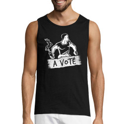 Débardeur homme noir A voté (homme) (Gondrax,Slogans engagés,Elections)