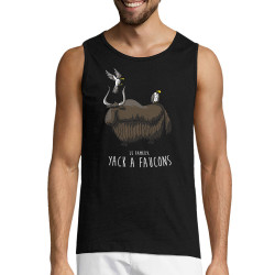 Débardeur homme noir Yack à faucons (Mr Mouton,Animaux,Humour)