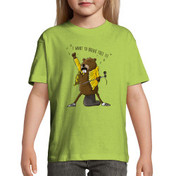 T-shirt enfant vert pomme Break Tree (Mr Mouton,Animaux,Humour)