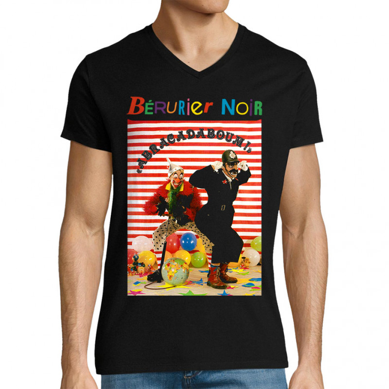 T-shirt homme col V noir Bérurier Noir - Abracadaboum (Bérurier Noir)