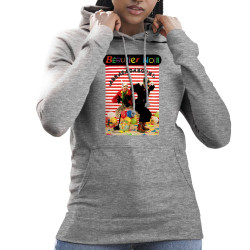 Sweat femme à capuche gris chiné Bérurier Noir - Abracadaboum (Bérurier Noir)