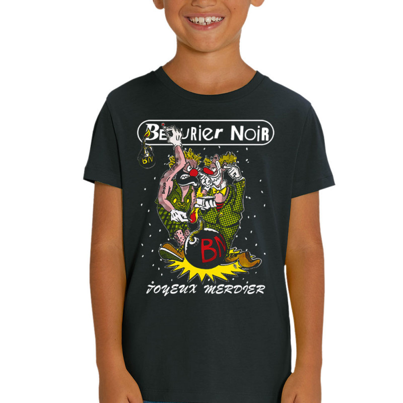 T-shirt enfant coton bio noir Bérurier Noir - Joyeux Merdier (Bérurier Noir,Laul)